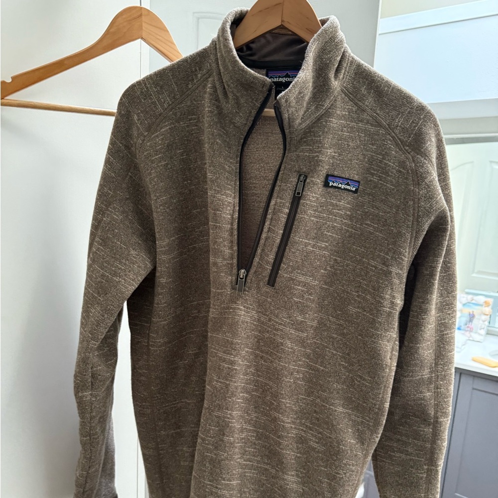 Patagonia Tan Zip-Up Fleece Jacket